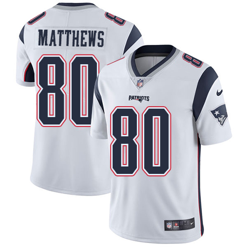 Nike Patriots #80 Jordan Matthews White Men's Stitched NFL Vapor Untouchable Limited Jersey
